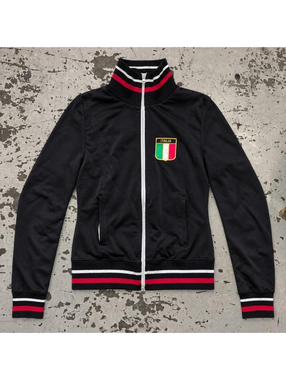 Womens Y2K LA Kitty Italy black zip-up jacket Size S